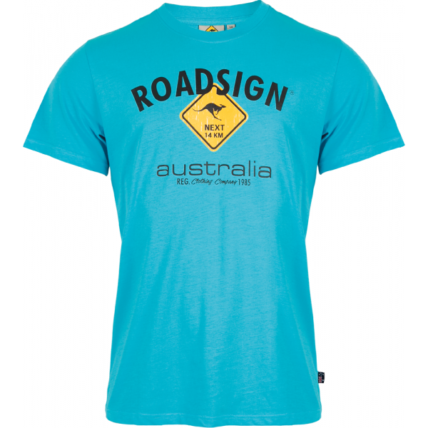 Roadsign | Heren Tee | opdruk | turkoois