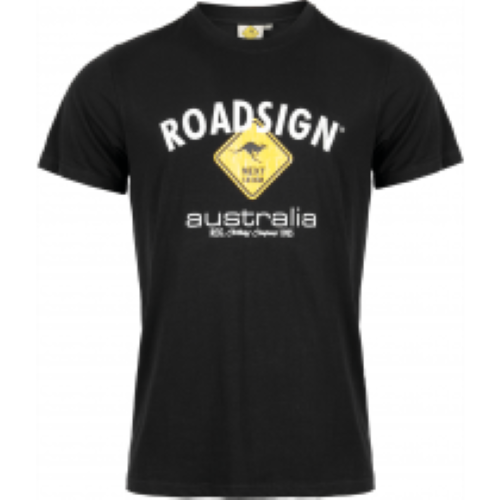 Roadsign | Heren Tee | opdruk | zwart